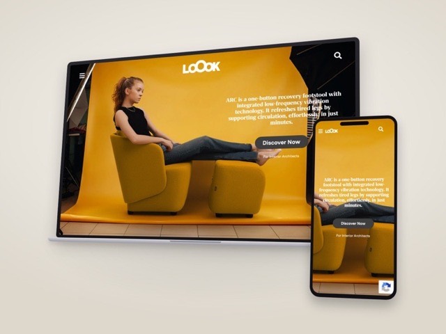 LoOok Industries website shown on a laptop and phone